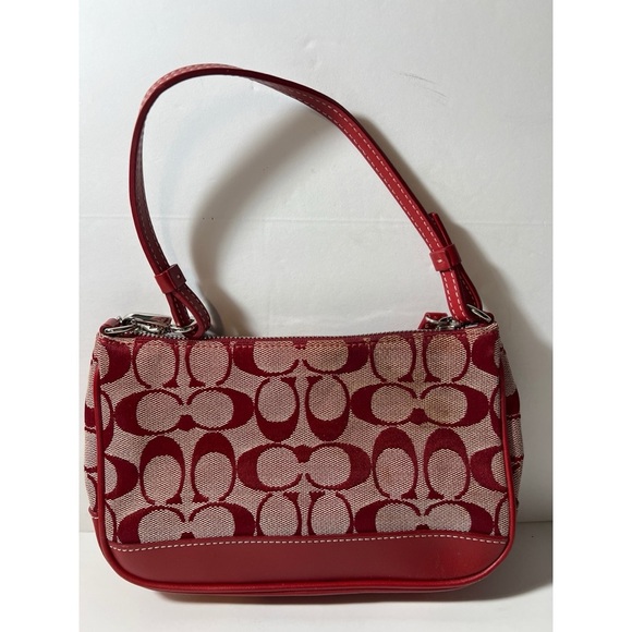 Coach Red Signature Shoulder Bag - Picture 2 of 13